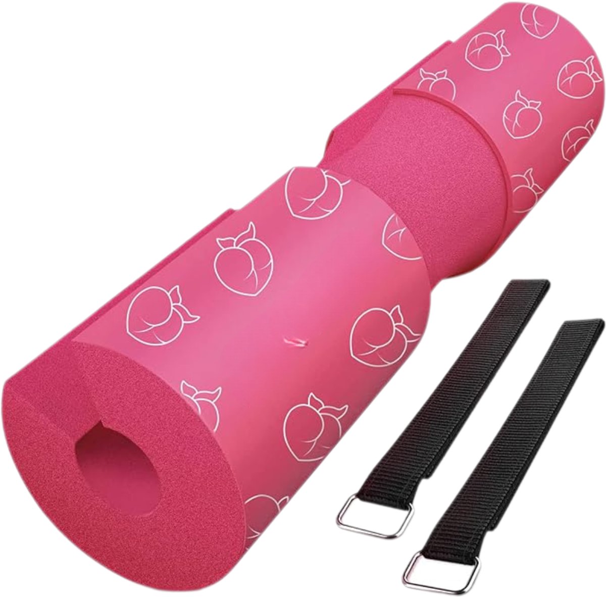 Verte Barbell Pad - Extra Dikke Schuimvulling voor Ondersteuning van Nek en Schouders - Stevige Fitnesshoes voor in de Sportschool - Geschikt voor Hip Thrusts Bij Vrouwen - Gewichtheffen en Zware Squats - Roze Perzik