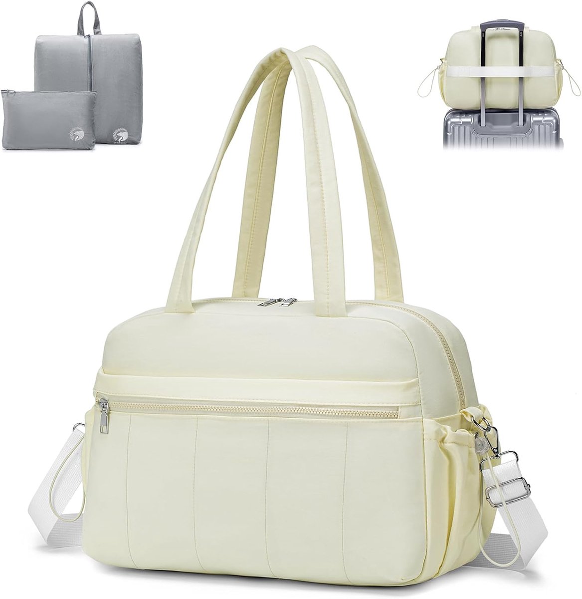 SnelShoppen - Reisbagage Handbagage 40x30x15 cm Lichtgewicht Weekender Sporttas Dames met Natvak 20L Cabin Luggage Toilettas
