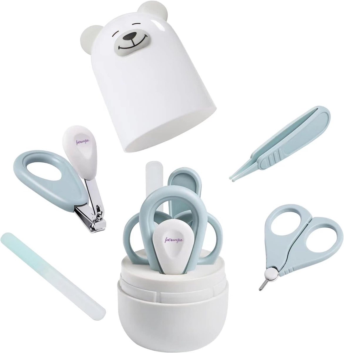 SnelShoppen - Baby Nagelknippers Set voor Pasgeborenen, Baby Nagel Kit met Schaar, Glasnagelfeile en Neuspinzette, Perfect Cadeau voor Nieuwe Ouders