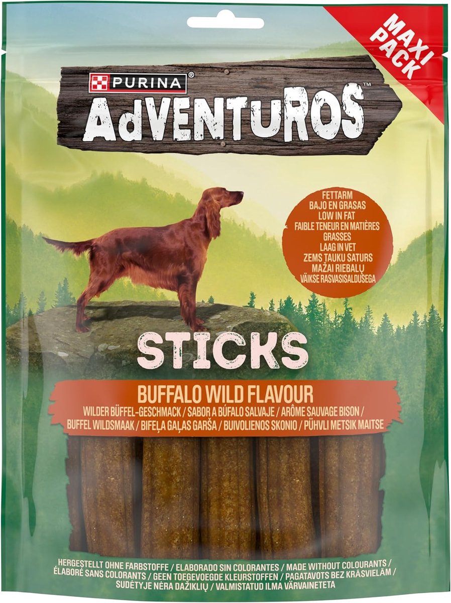 SnelShoppen - Dog Treats voor Honden met Wild Buffalo Smaak - 5 x 305 g - Laag in Vetten, Hoog in Vlees, Ideaal voor Balans en Gezondheid