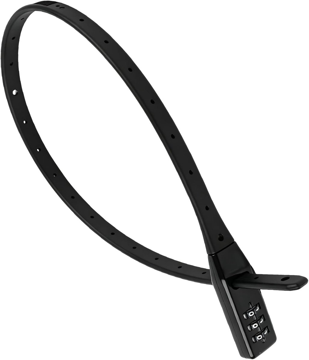 Fietsslot Cijferslot - Mini Kabelslot - Fiets Beveiligen - Ultracompact Vederlicht - 6 x 7 x 1 cm - Zwart