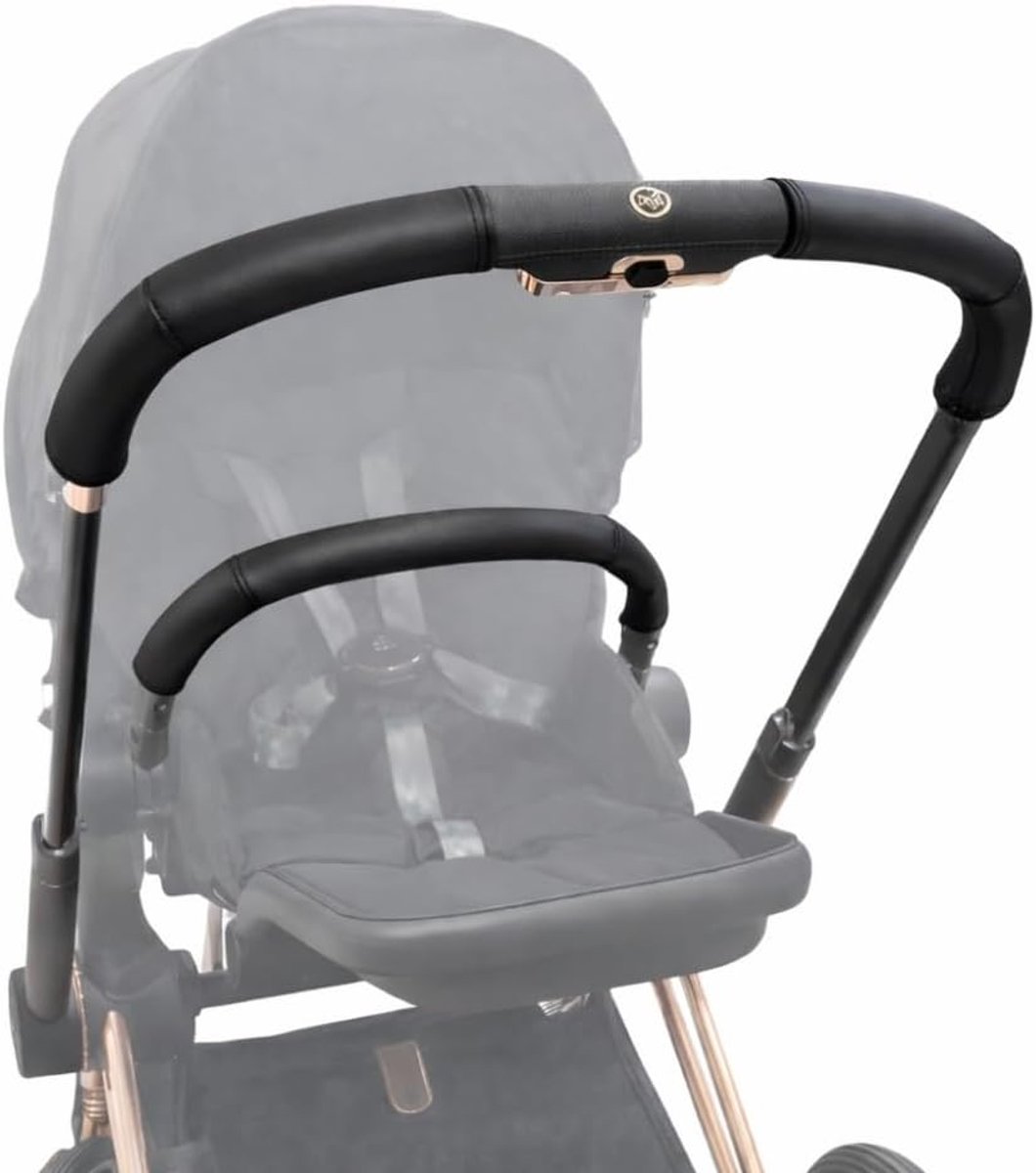 SnelShoppen - Set Kunstleer Hoezen voor Stuur en Handvat Cybex Priam - Anti-scratch, UV-bestendig, Perfecte Pasvorm, Hoogwaardig Bescherming, Verfraai