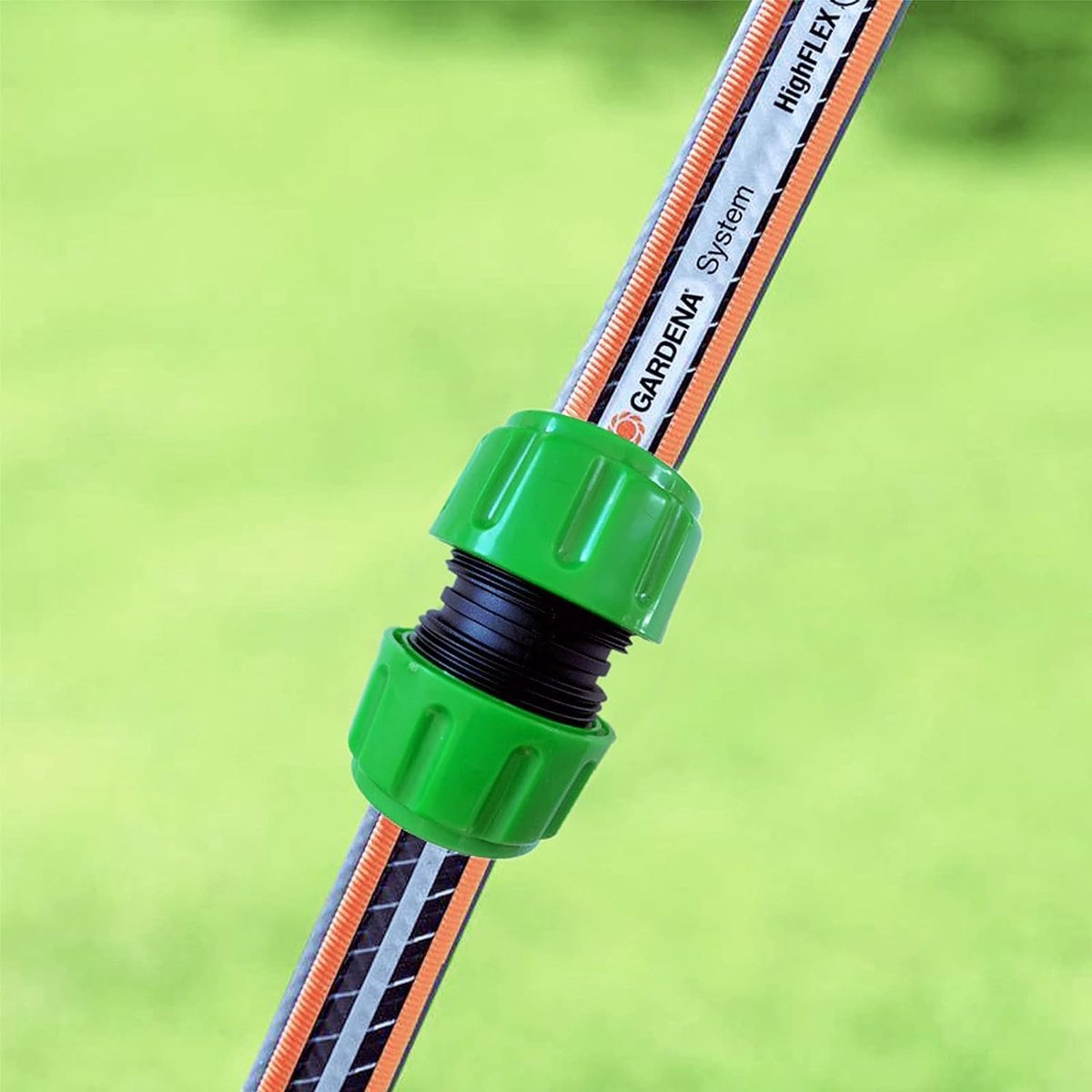 SnelShoppen - Plastic Tuinslang Kraan Aansluitset - 2 Dubbele Mannetjes, 6 1/2" Snelaansluiting, 2 Tap Aansluitingen 1/2" en 3/4" - Duurzaam ABS - Ide
