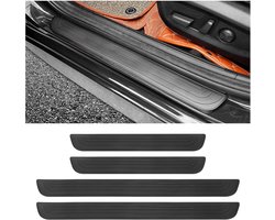 SnelShoppen - Car Door Protector 4 Pack - Anti-Scratch Rubber Deurbeschermers - Universele Waterdichte Hoekstrips - Zwart - Breedte 5cm - Auto Accesso