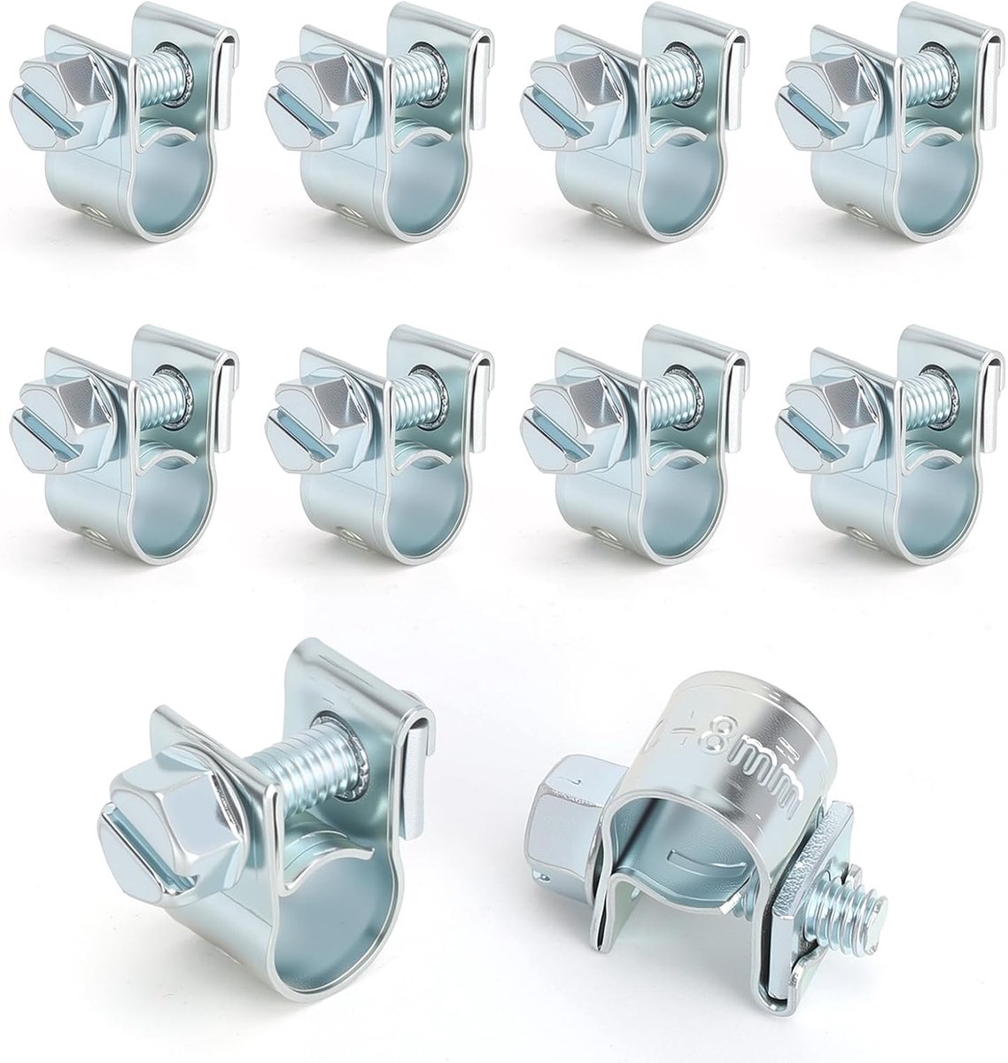 Mini Slangklemmen - Slang Klemmen - Lekkage Voorkomen - Verstelbaar IJzer - 6-8 mm - Zilver