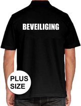 Beveiliging grote maten poloshirt zwart voor heren 4XL