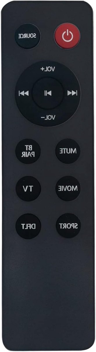Afstandsbediening - Vervangende Bediening - Soundbar Bediening - Direct Klaar Voor Gebruik - 10 Meter Bereik - Zwart