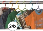 24 stuks kledinghangers in verschillende kleuren - kinderkleding - opberggen