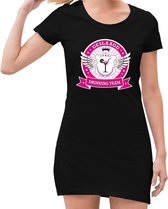 Zwart Geslaagd drinking team jurkje / jurkje zwart dames - geslaagd / afgestudeerd kleding 42