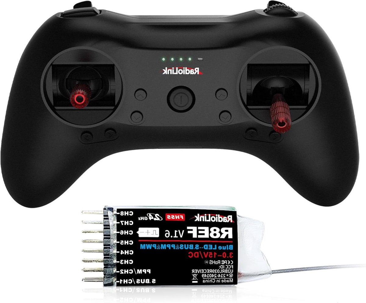 RC Zender - Afstandsbediening Controller - Modelbesturing - 8 Kanalen FHSS - 2000m Bereik - Zwart