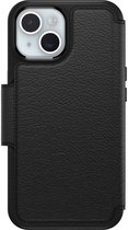 OtterBox Strada case - Geschikt voor Apple iPhone 15- Echt Leer - Zwart