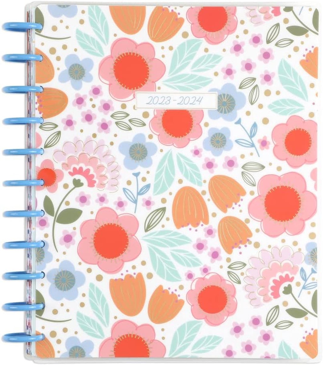 Thijox - Happy Planner Schoolagenda 12 maanden, Groot 20,3 x 25,4 cm, Verticale Lay-out, Dagelijkse, Wekelijkse en Maandelijkse Planning, Juli 2023 to