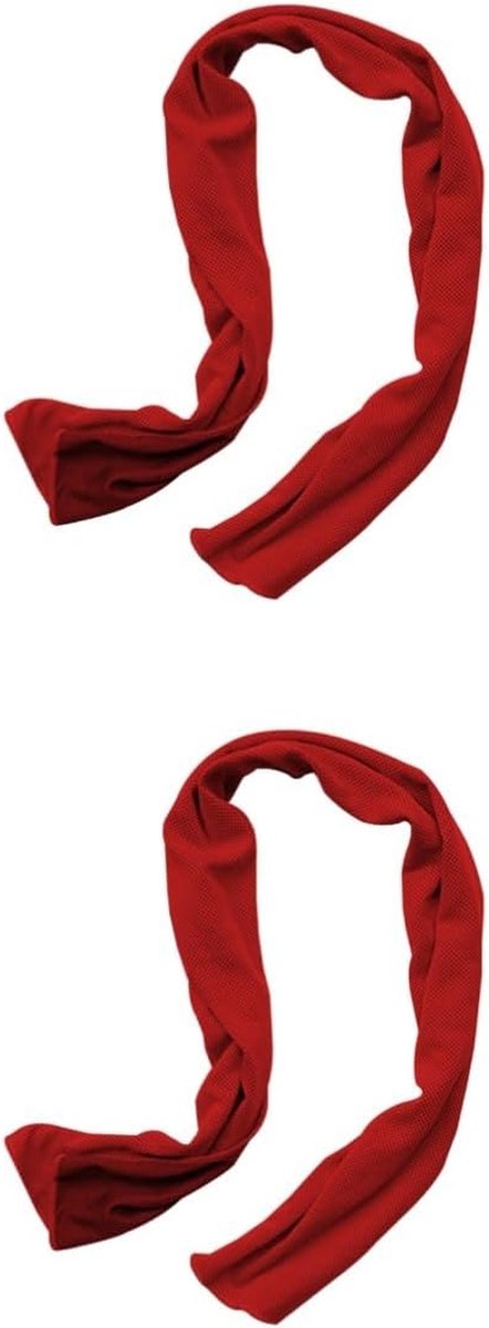 Microvezel Koelhanddoek - Verkoelende Nekwikkel - Sport en Ontspanning - Onmiddellijke Verdampingskoeling - 100 x 30 cm - Rood