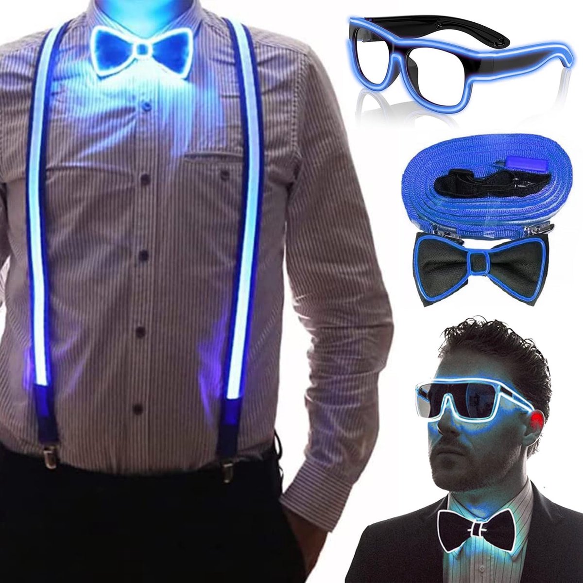 LED lichtgevende armbanden - neon verlichting - feestdecoratie - ideaal voor festivals en Halloween - SnelShoppen