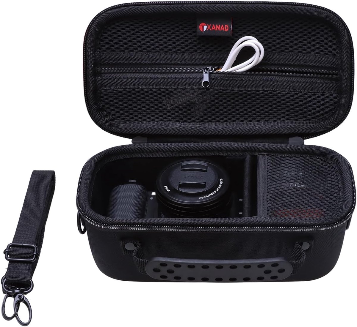 SnelShoppen - Beschermhoes voor Sony Alpha 6400 6700 ZV-E10 ZV-E10 II ZV-1 A7 IV A7C II A7 III Camera - Zwart - Ideaal voor Reizen, Wandelen en Buiten