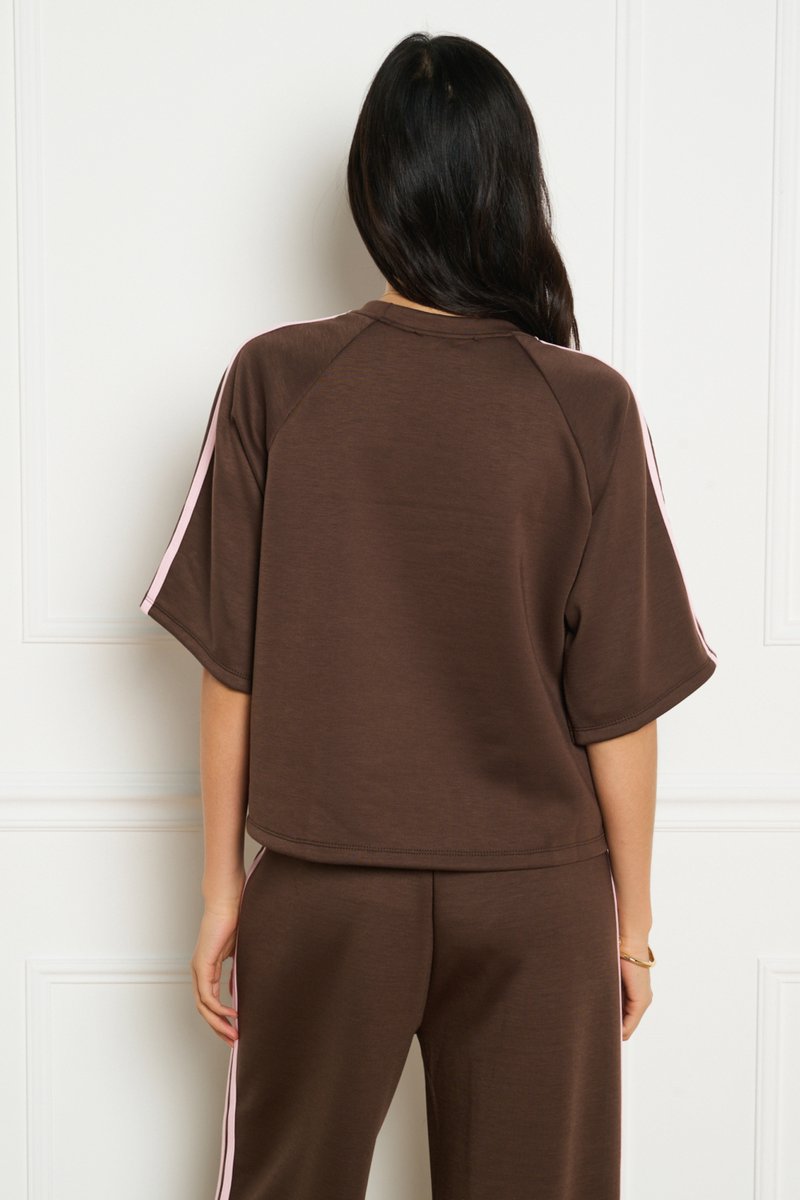 LolaLiza T-shirt Ew T Bande2f 15100476 3720 Choco En Pink Dames Maat - L