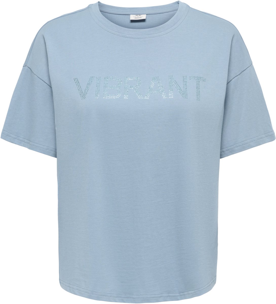 Jacqueline de Yong T-shirt Jdyvics S/s Print T-shirt Jrs 15383736 Windward Blue/vibrant Dames Maat - XS