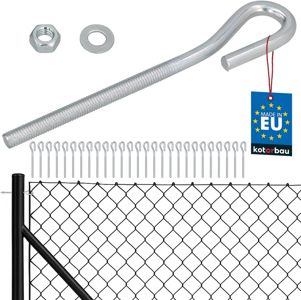 KOTARBAU 25 Stuks Draadspanner van Verzinkt Staal M8, Kabelspanner, Hekspanners