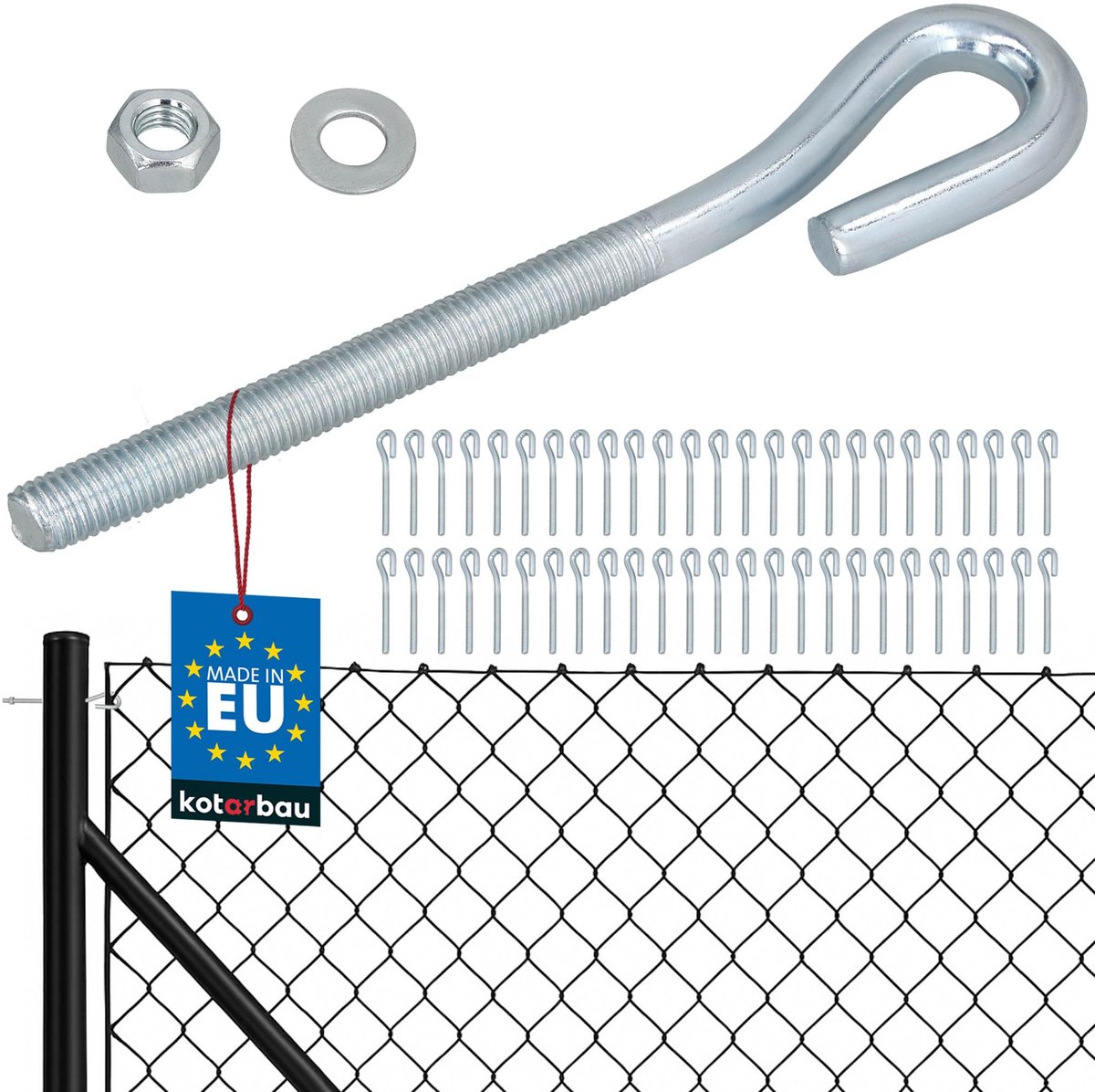 KOTARBAU 50 Stuks Draadspanner van Verzinkt Staal M10, Kabelspanner, Hekspanners