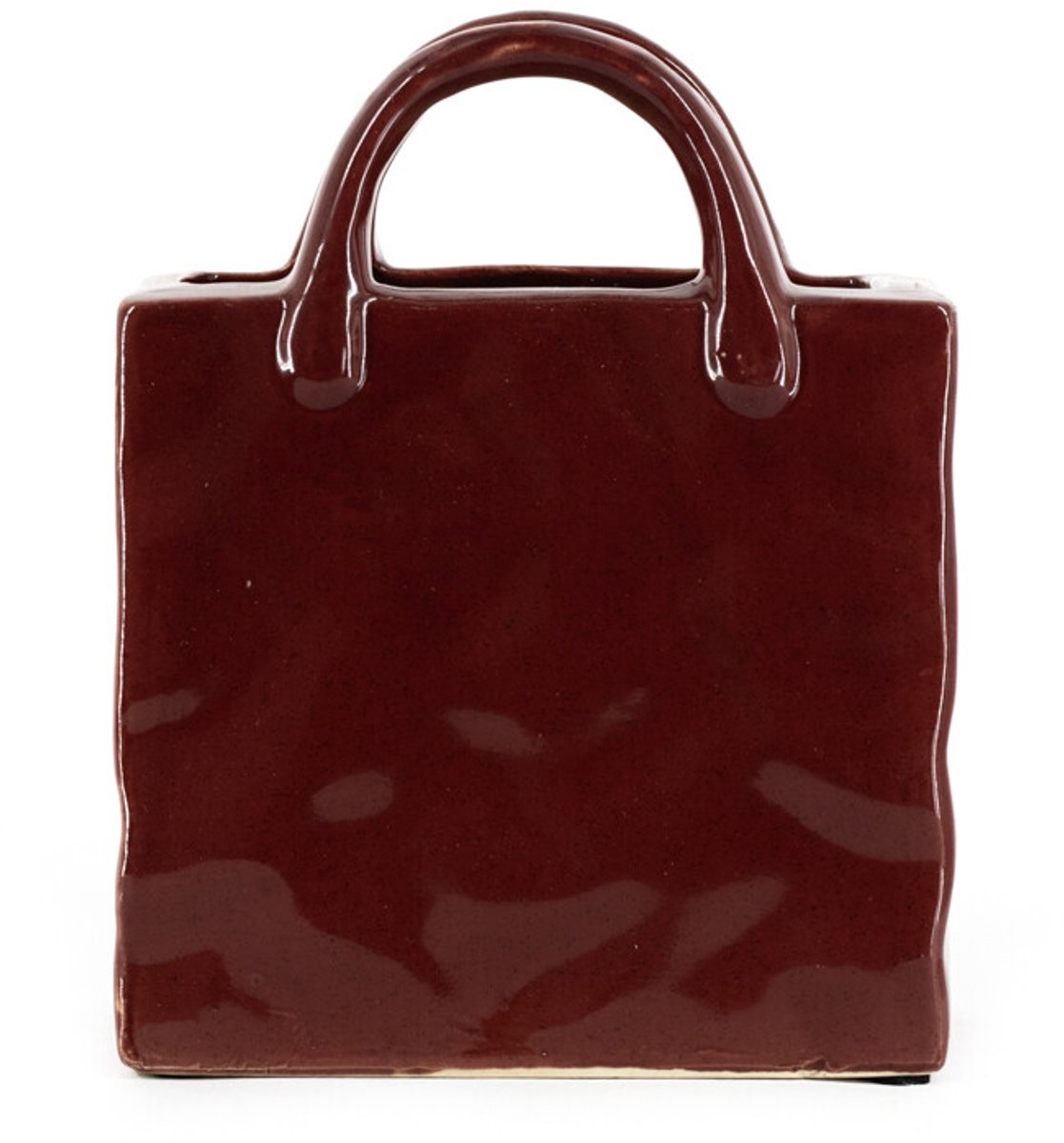 Aardewerk vaas Shopper S burgundy