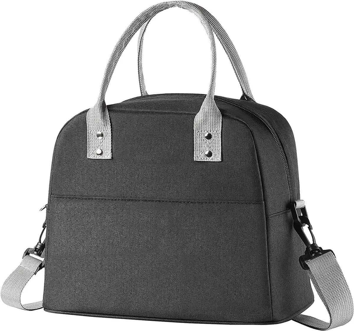 Zwarte geïsoleerde tas, lunchtas, thermische tas