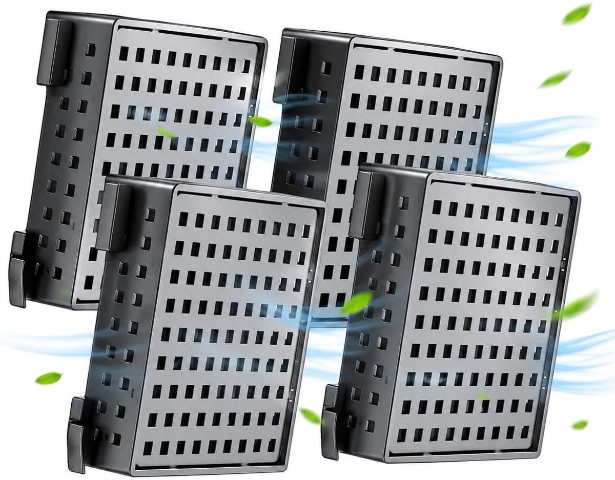 4 x Actieve koolstoffilters geschikt voor Liebherr koelkasten 9096989 988246000 9882460 7440021 - vervangingsfilter voor de koelkast