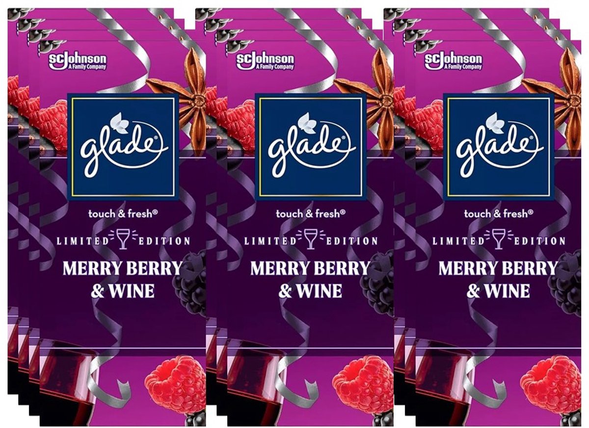 Glade Luchtverfrisser Mini Spray Navulling Merry Berry & Wine 12 x 10 ml