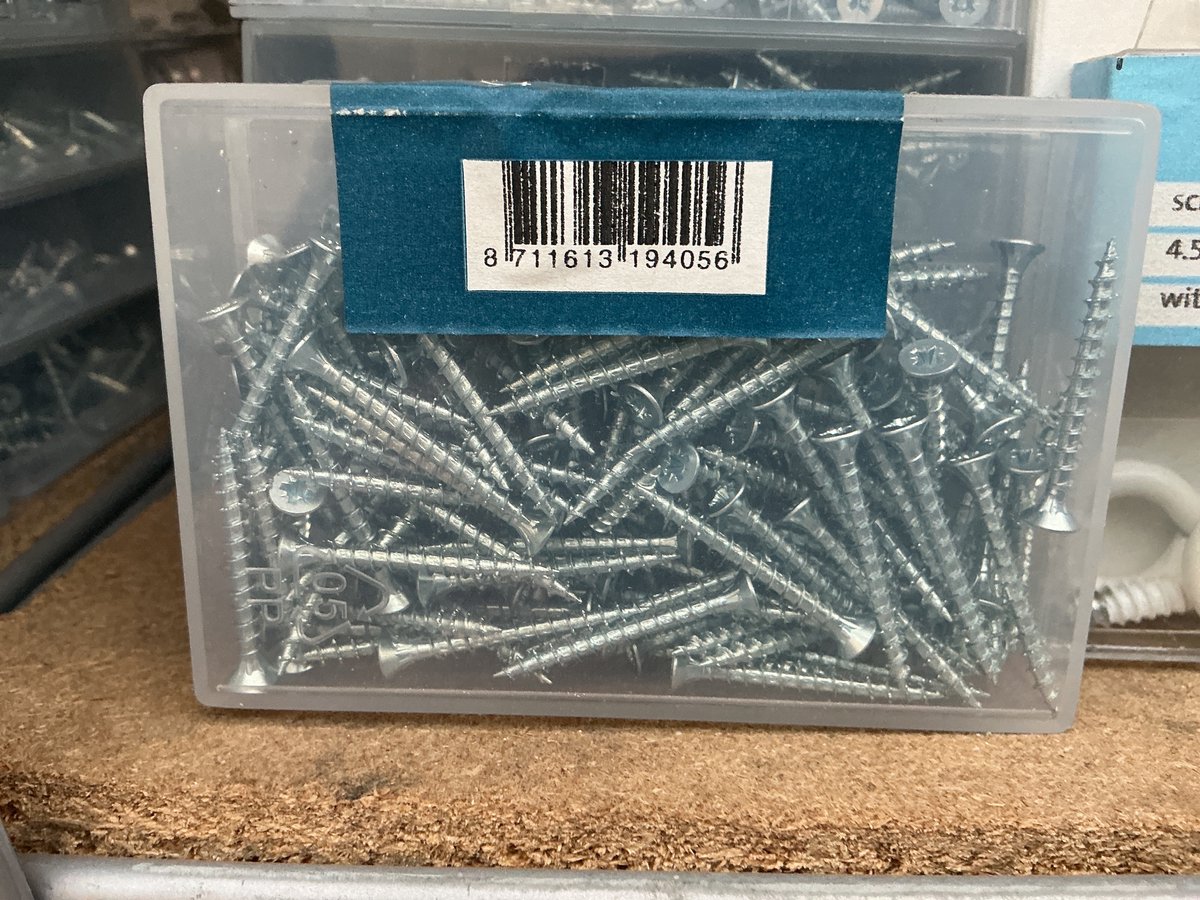 Houtschroeven. Verzinkt. Platkop. Kruiskop-pozidrive-2. 200 stuks Spaanplaatschroeven. Ifix.