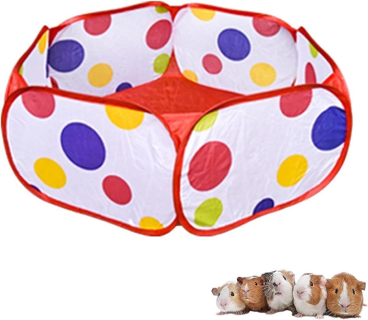 Speelpen voor Kleine Dieren, Draagbare Kooi Tent voor Cavia's, Waterdichte Pop-Up Pet Tent, Metalen Hek voor Binnen en Buiten Beweging van Hamsters en Kleine Huisdieren