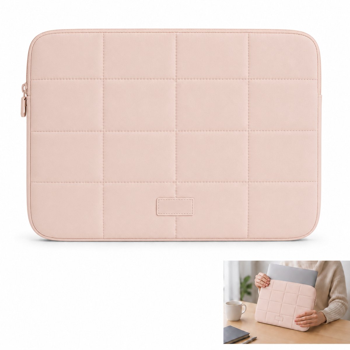 Laptophoes 14 Inch - Laptoptas - Laptopsleeve - Waterafstotende - Lichtgewicht - Zachte Voering - Geschikt Voor 14-Inch Laptops - Roze