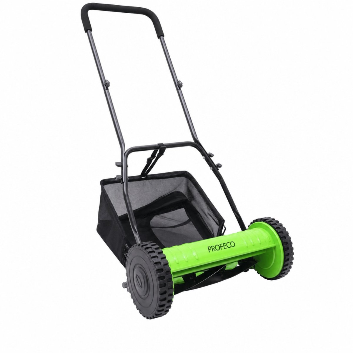 Profeco handmaaier 30cm - Handgrasmaaier - Kooimesmaaier met 18L opvangbak - Instelbare maaihoogte