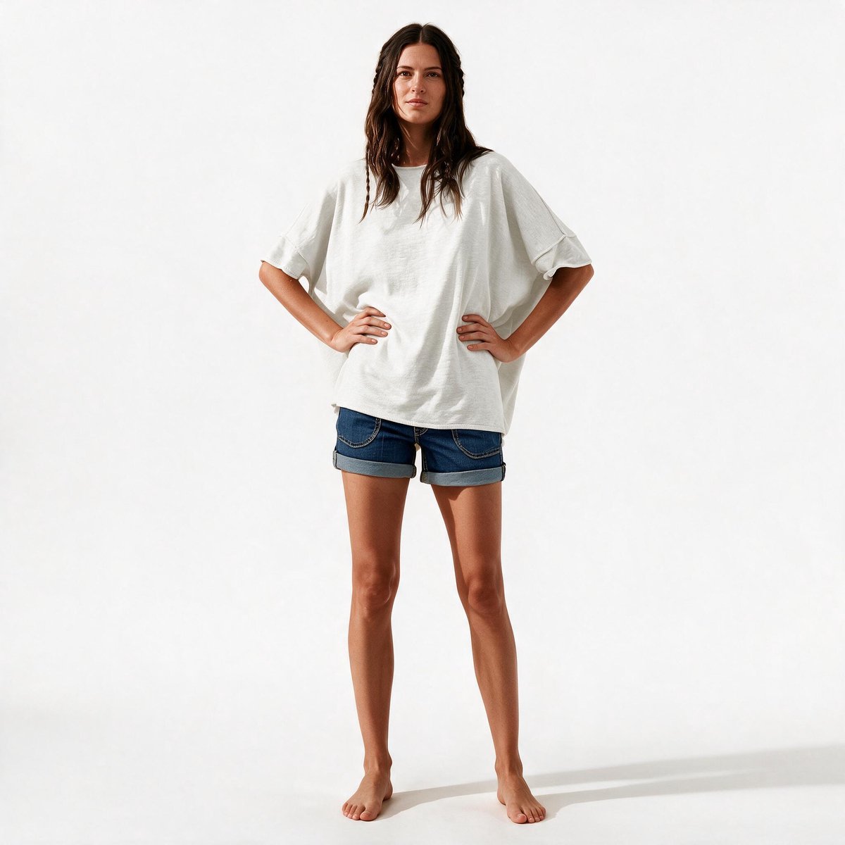 Imily Bela Dames Oversized T-shirt met Korte Mouwen