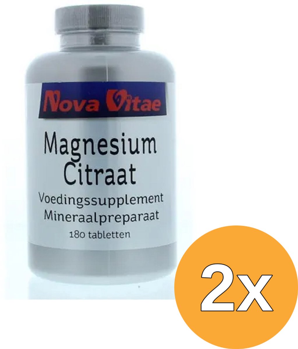 2x Nova Vitae Magnesium citraat (180 tabletten)