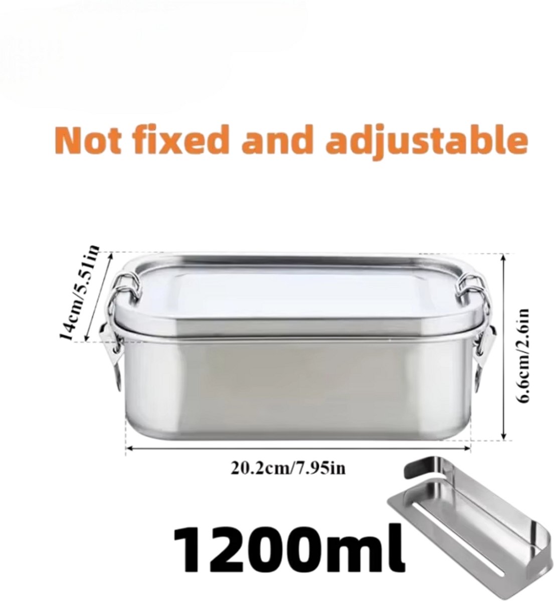 Roestvrijstalen Lunchbox – Lekvrije Lunchbox voor Kinderen & Volwassenen, Meal Prep Voedselcontainer, Vaatwasser- en Vriezerbestendig - 120 ml, 1 stuk