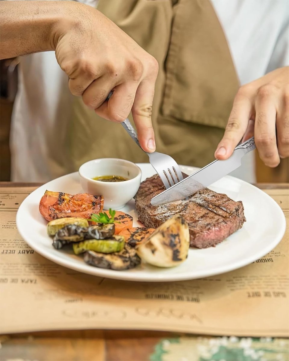 24-delig Rvs Bestekset voor 6 Personen, Gepolijst Bestek voor Thuis en Restaurants, Ideaal voor Feestjes en Diner