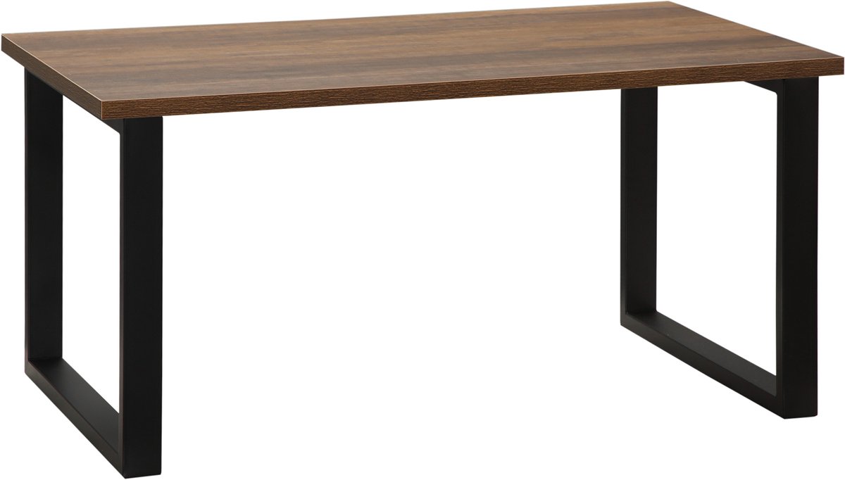 HOMCOM bijzettafel - MDF - 100x60x50cm - Natuurlijk hout