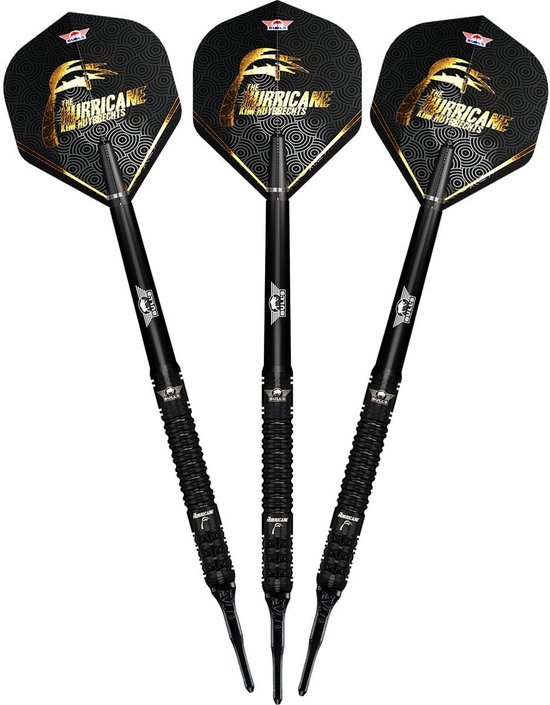 Bull's Kim Huybrechts E2 Full Black 90% - Soft Tip Dartpijlen van Bull's — afbeelding 2