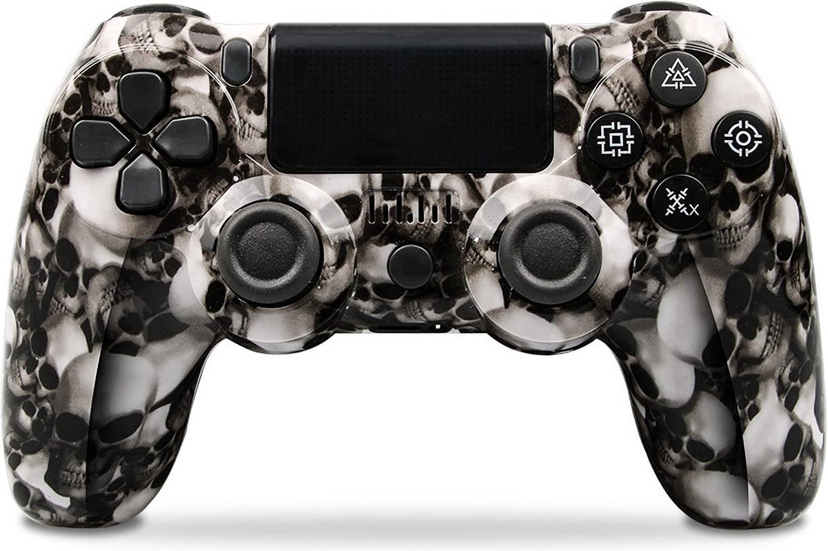 Draadloze gamecontroller geschikt voor PS4/Pro/Slim/PC-Bluetooth gamepad-met dubbele vibratie-Koptelefoonaansluiting-Zes-assige sensor-LED-lichtbalk en touchscreen-functionaliteit-geschikt voor ps4 controller-geschikt voor playstation 4