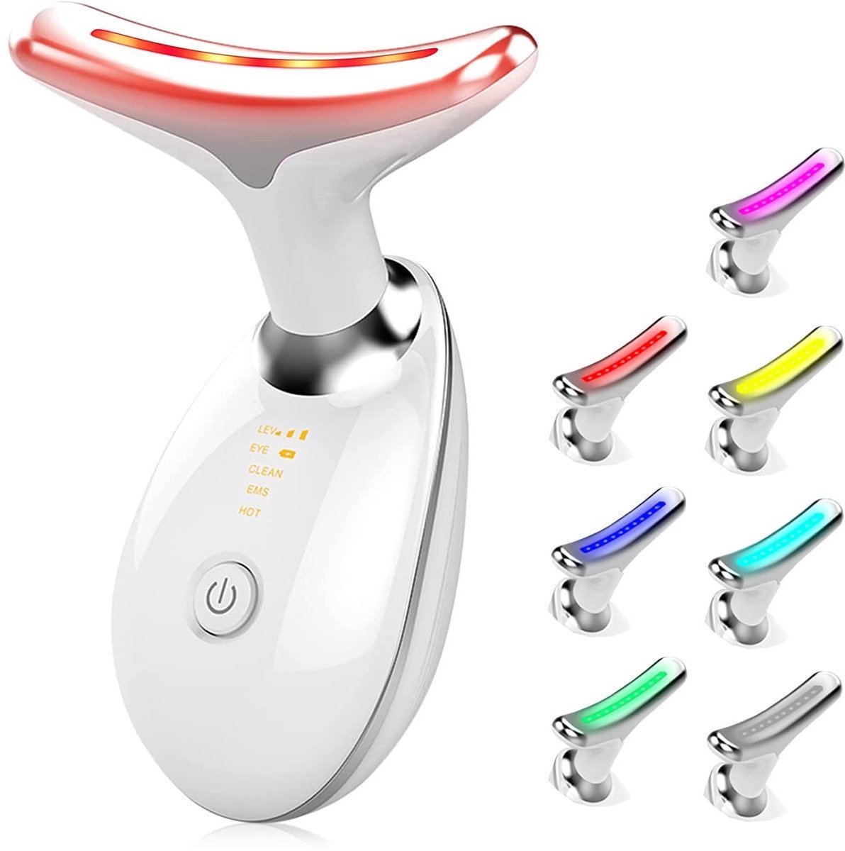 casalora® - Huidverjongingsapparaat - Facelift apparaat - Facelift & Anti-Rimpel – 7 LED Kleurentherapie - EMS tegen rimpels - Verminderen van Acne, Lijnen, Rimpels en Vermoeidheid - Nekmassage