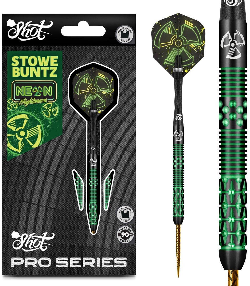 Shot Stowe Buntz V2 Black 90% - Dartpijlen