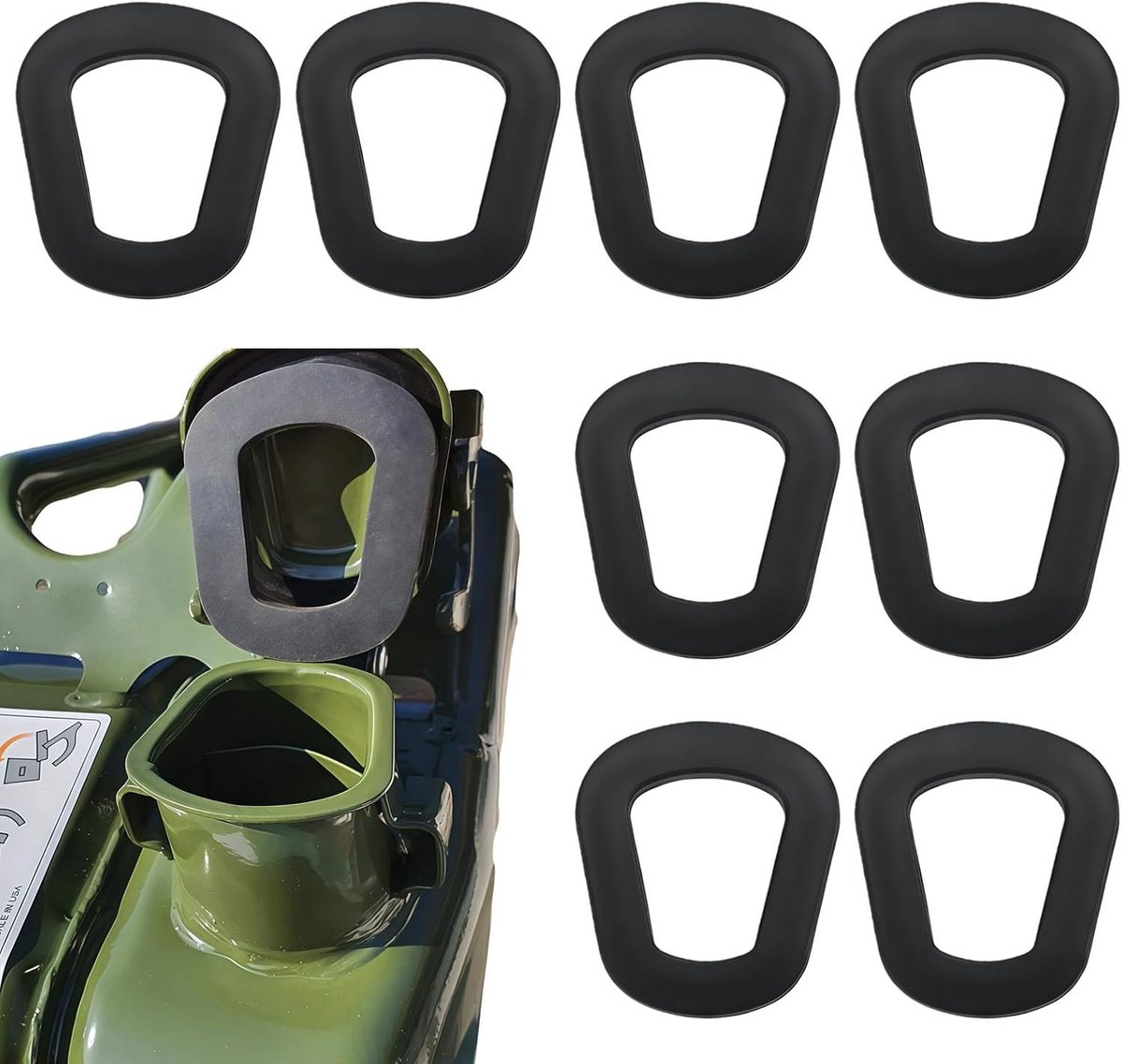Jerrycan Pakkingen - Zwart - 54 mm - Rubber Afdichtingen voor 20L Brandstofkannen