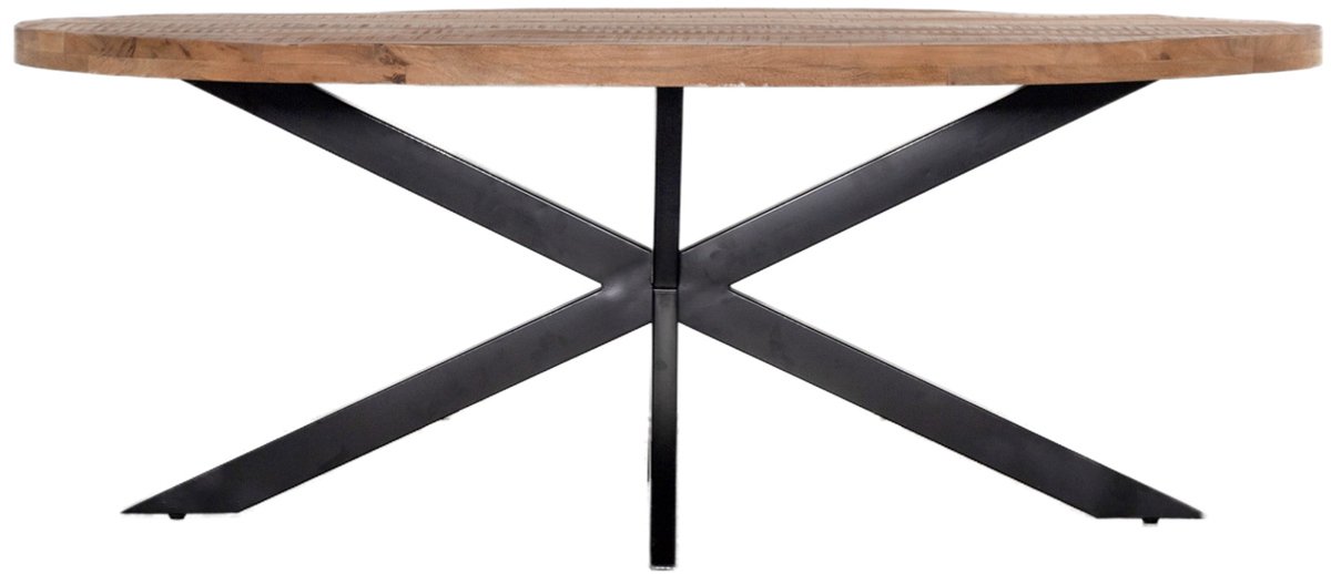 Giga Meubel Eettafel Mansour - Naturel Mangohout - 160x100x76cm