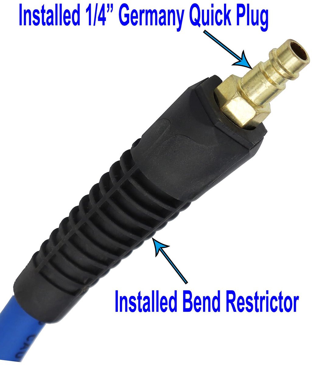 YOTOO Persluchtslang van pvc, 5 m lang, 10 mm ID X 14 mm AD, 300 psi, met 1/4-inch (1/4-inch) - ShopVlot