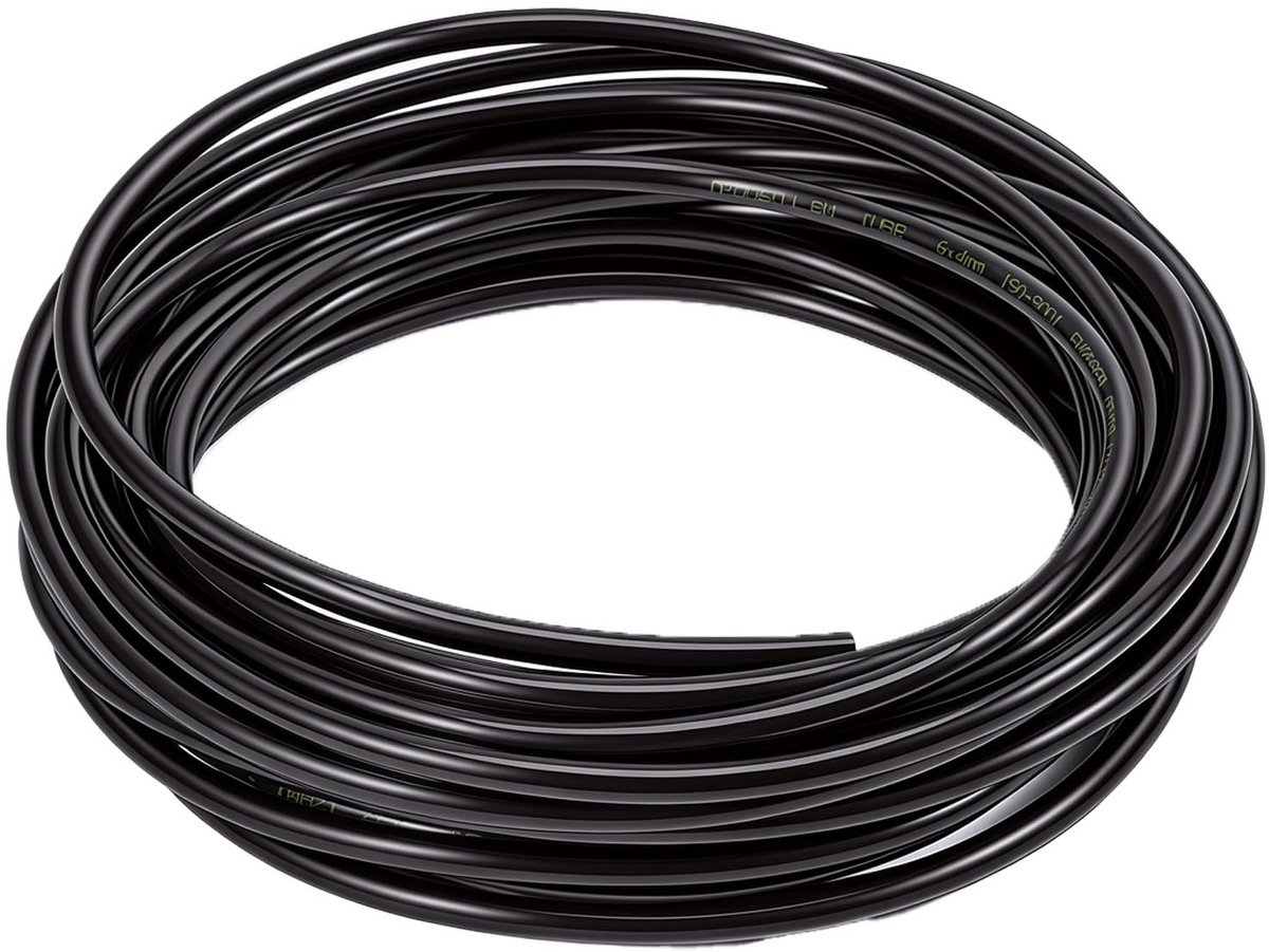 Pneumatische PU-Slang, Persluchtslang, 10 m, Buiten 6 mm, Binnen 4 mm, Zwart, Flexibele Polyurethaan Buis voor - ShopVlot