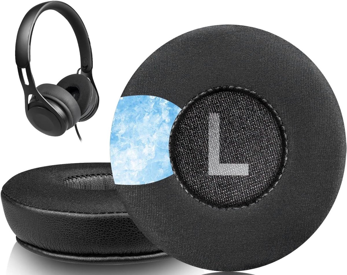 Professionele Vervangende Koel Gel Oorkussens voor Bedrade On-Ear Hoofdtelefoons, Geluidsisolatie en Comfortabele Pasvorm - Zwart