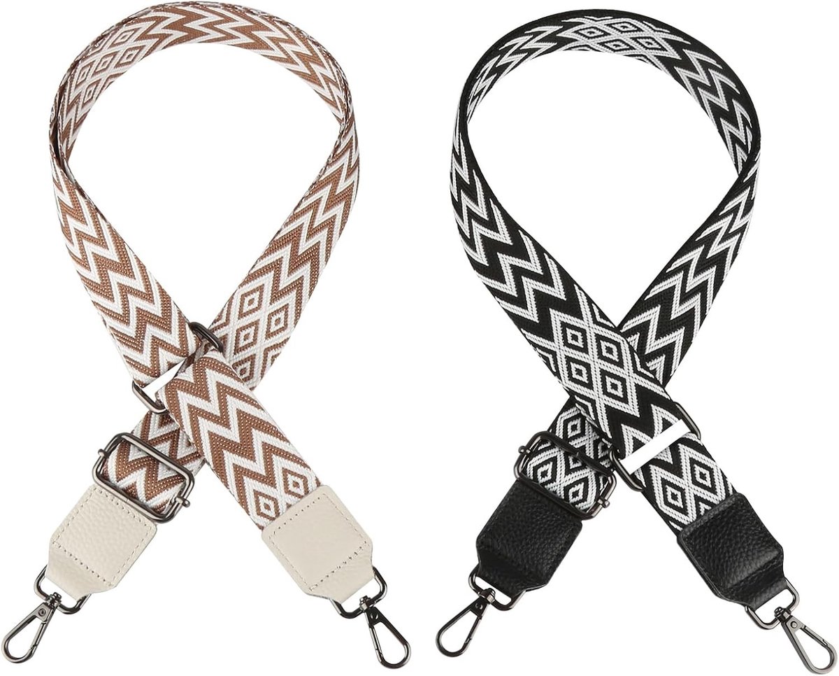 Verstelbare tasriemen in boho-stijl, 80-140 cm, 3.8 cm breed, ideaal voor schoudertassen en accessoires