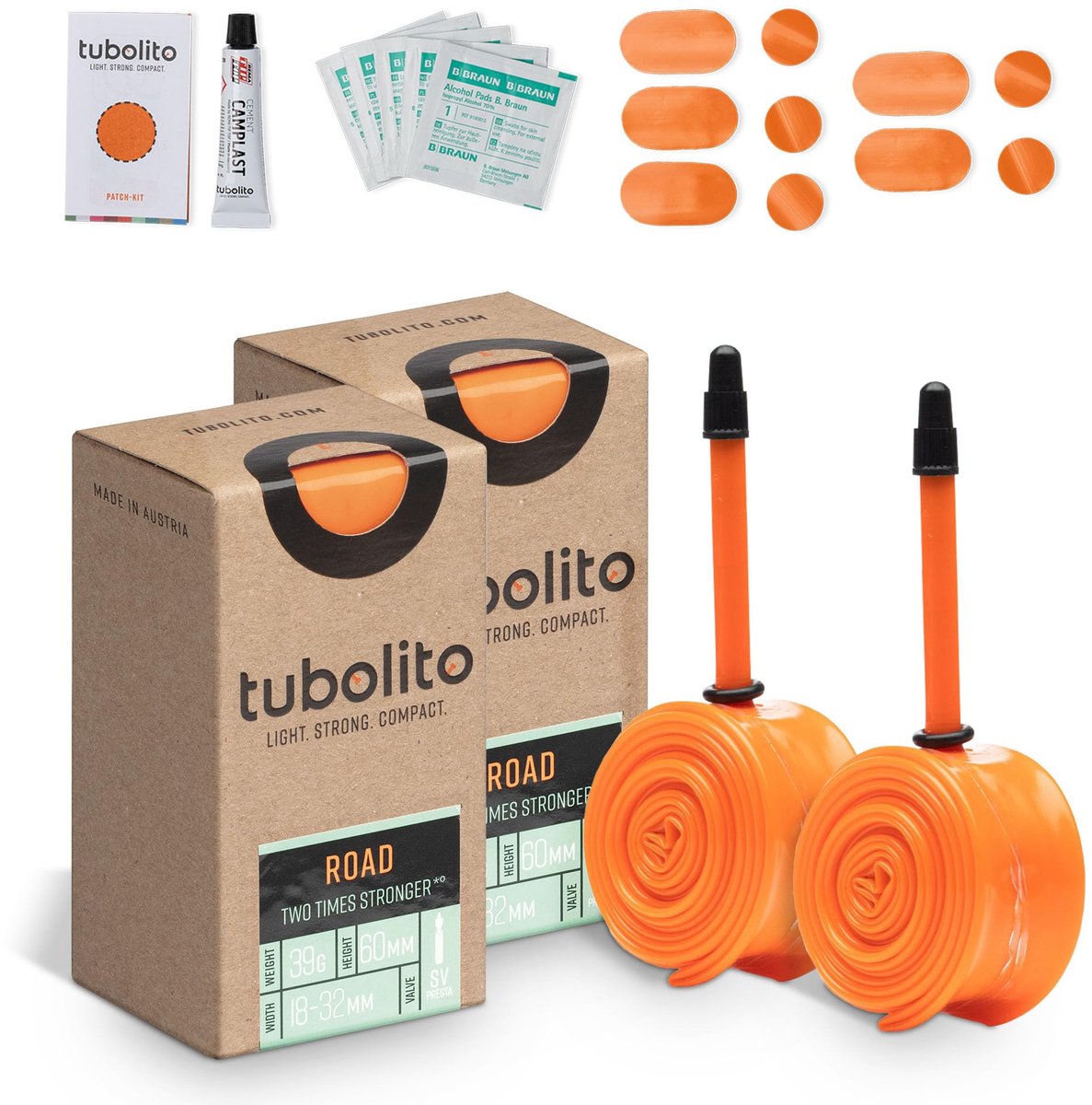 Tubolito Road TPU binnenband 700c x 18-32 mm - Licht, sterk en compact - Compatibiliteit voor velg en schijfremmen - ShopVlot
