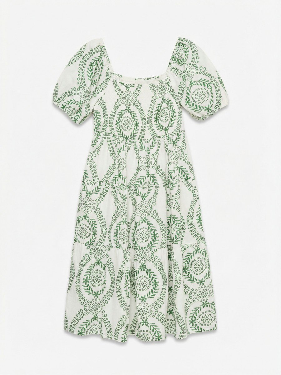 Vero Moda Gesmokte jurk VMROKAYA Midi-jurk