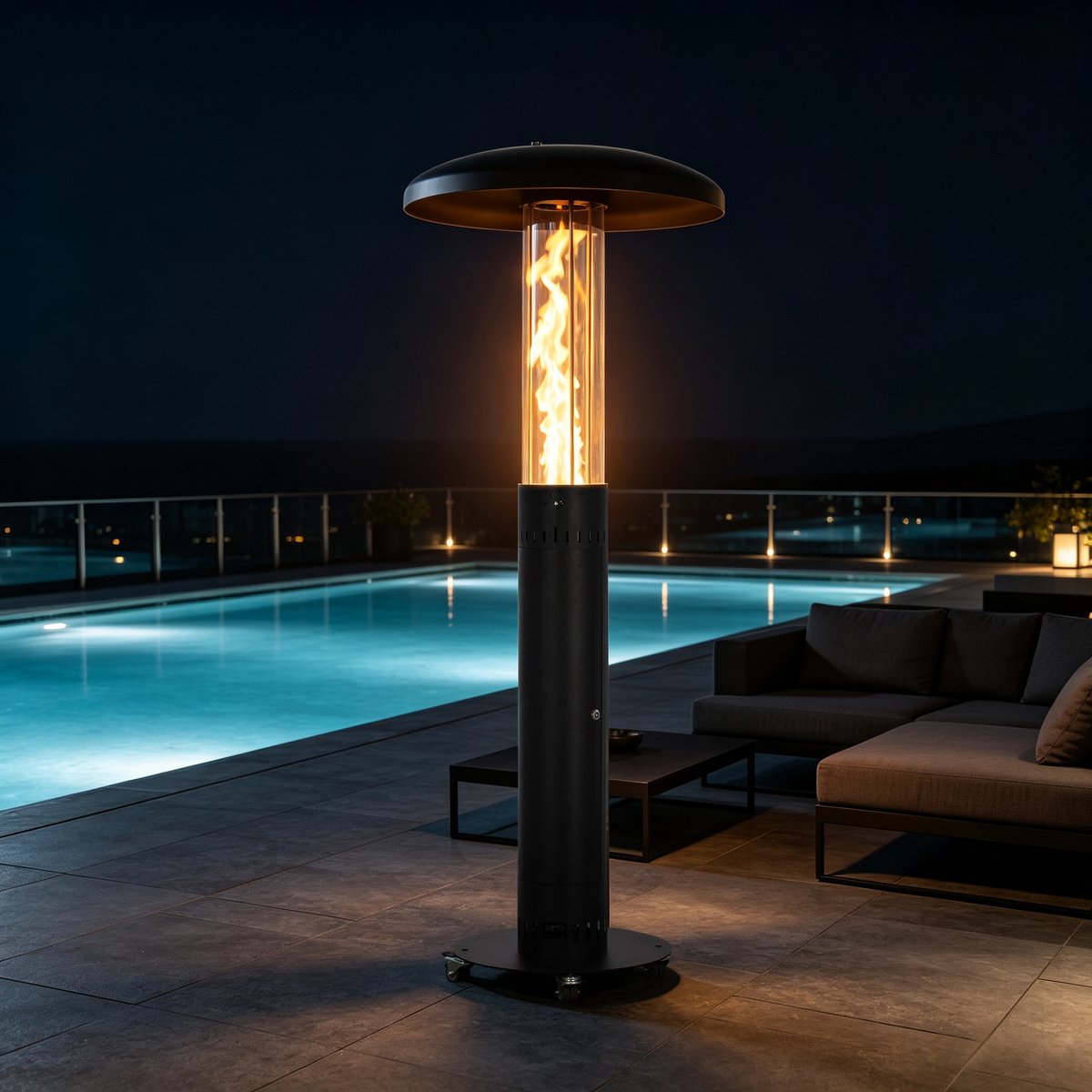 GREEN FLAME Outdoor Pellet Terras Heater - Terrasverwarmer - Patio Heater - Outdoor Heater - Tuinhaard