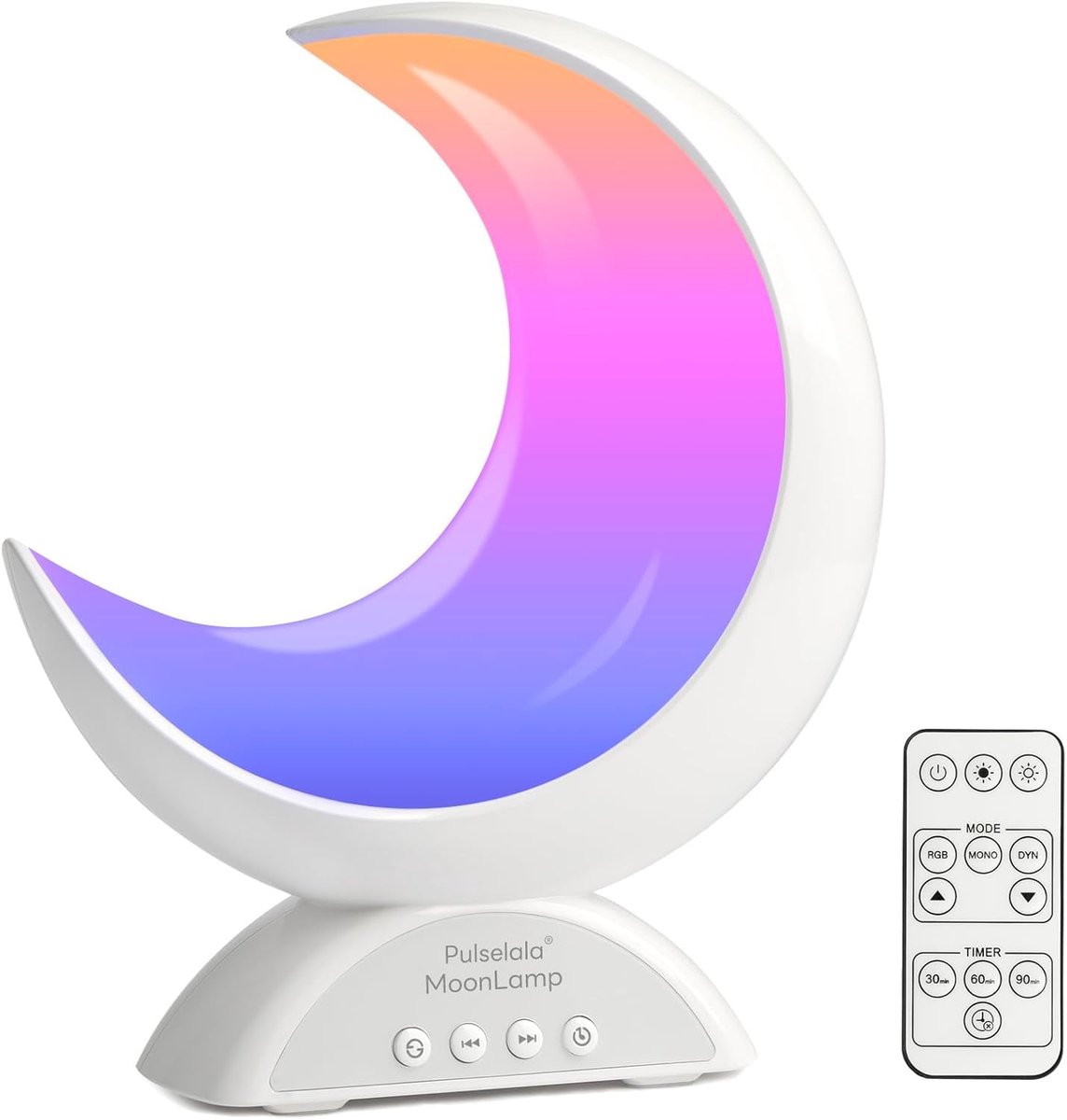 Tafellamp - Wit - RGB LED met Afstandsbediening en Muzieksynchronisatie - Voor Slaapkamer, Woonkamer of Bureau